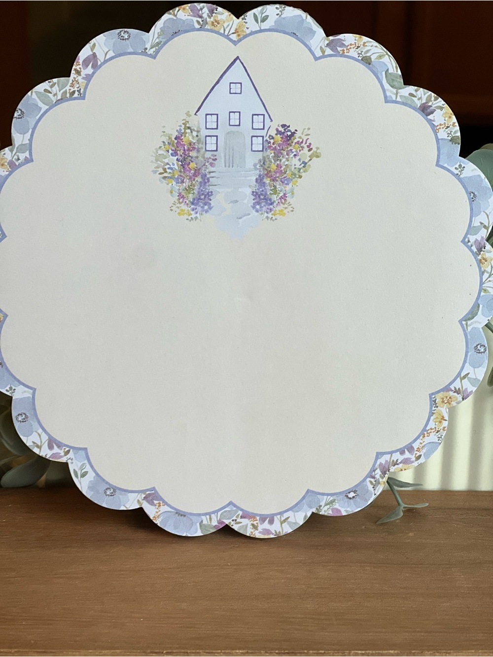 Floral Cottage Scalloped PaperNotepad – Lavender